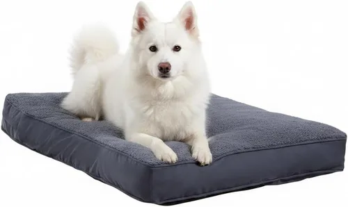 Vista 11 de Rectangular Sherpa Dog Bed with Removable Washable Cover, Supportive Tacked Cushion Insert, Durable Microfiber Sides, Recycled Polyfiber Fill