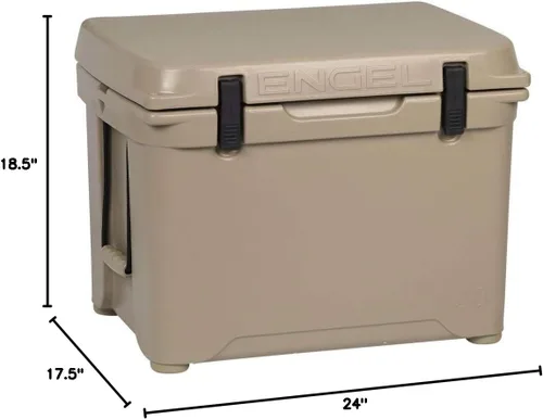 Vista 7 de Engel Enfriadores ENG50 Caja de hielo moldeada rotacionalmente duradera de alto rendimiento para 60 latas para acampar, cazar y pescar Canela