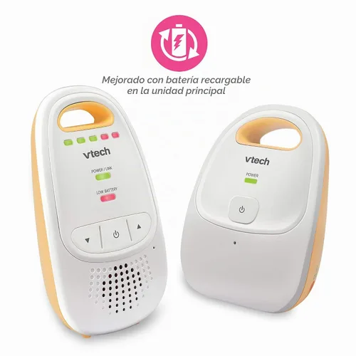 Vista 6 de VTech Paquete de monitores de audio para bebés con alcance de hasta 1,000 pies y batería recargable 2 unidades para padres