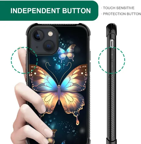 Vista 345 de Funda compatible con iPhone 8, a prueba de golpes, antiarañazos, bandera de ciervos de cola blanca de grano de madera estadounidense