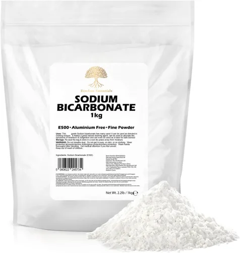 Vista 8 de Eco-Lux Essentials Bicarbonato de sodio puro, bicarbonato de sodio (11 libras) de grado alimenticio para limpieza, hornear, bombas de baño