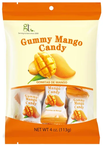 Vista 5 de GT Gummy Mango Candy, bolsa de 4 onzas (paquete de 1)