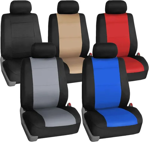Vista 7 de FH Group Juego de fundas de asiento delantero de automóvil de neopreno impermeable - Funda de asiento delantero de ajuste universal con bolsillos