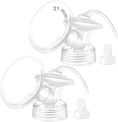 Vista 11 de Maymom Piezas de bomba compatibles con extractor de leche Lansinoh, brida, conector de boca ancha, válvula, tubo y protector de reflujo,