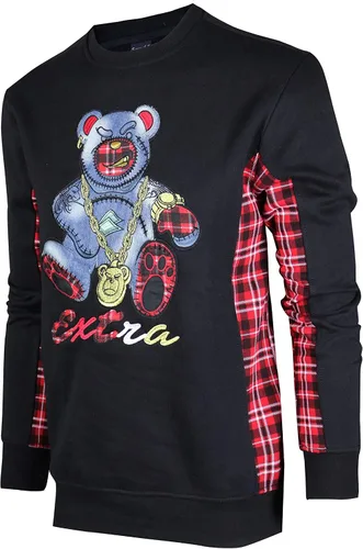 Vista 50 de SCREENSHOT APPLIQUE F11966 Premium Fleece Streetwear Chenille EMB Crew Neck Sweatshirt - Classic Fit