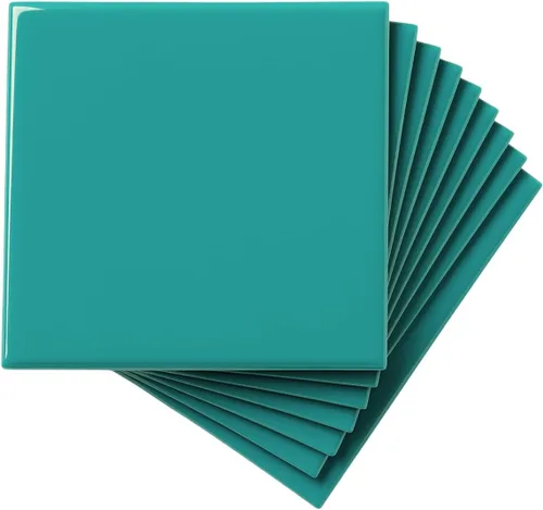Vista 21 de Tenedos - Caja de 10 piezas para azulejos de cerámica brillantes de 4 1/4 pulgadas, para pared de baño y cocina, acabado brillante, aspecto clásico