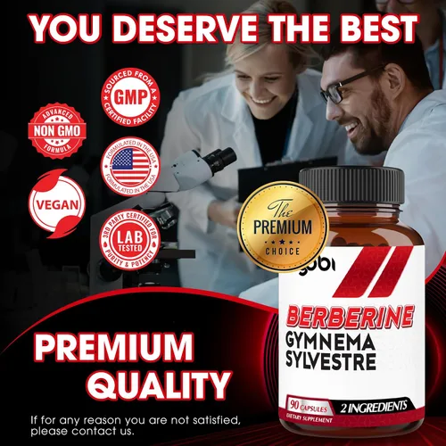 Vista 6 de agobi Suplementos de berberina de 500 mg con Gymnema Sylvestre - Fórmula súper concentrada para el sistema inmunológico, la salud de la circulación