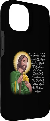 Vista 3 de Funda para iPhone 15 San Judas Tadeo Consuelo Y Amparo de Los Afligidos