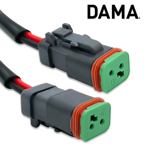 Vista 2 de DAMA Deutsch DT 2 pines enchufe hembra arnés de cableado hembra Conectores de coleta para cable a cable luz de trabajo LED, barra de luz LED
