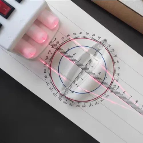 Vista 3 de Física Experimento óptico Conjunto de tres fuentes de luz Equipo de demostración de enseñanza Prisma óptico Multifunción Reflector Refracción Prisma