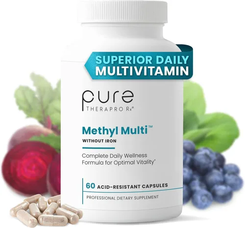 Vista 12 de Pure Therapro Rx Metil Multi Sin Hierro, Multivitamínico, 120 Cápsulas