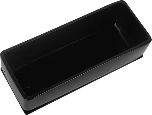Vista 4 de Vencer Maceta rectangular moderna minimalista de cerámica para suculentas de 14 pulgadas, caja con ventana con platillo, soporte de escritorio