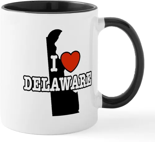 Vista 14 de CafePress Delaware (DE) Euro Mug Taza de café de cerámica de 11 oz (11.0 fl oz)