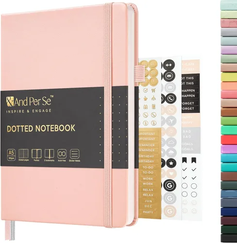 Vista 20 de ⩓ Per Se Cuaderno de Diario con Líneas (3 Paquetes), 160 Páginas Papel Grueso 100GSM, A5 Tapa Dura Cuadernos con Rayas Universitarias para Escribir