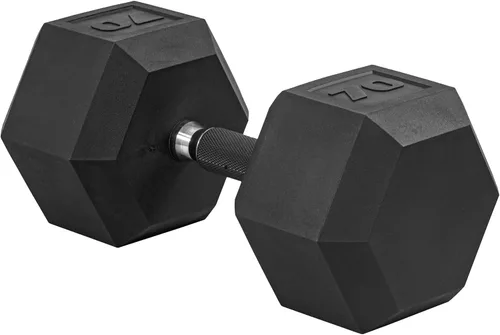 Vista 54 de CAP Barbell Peso de la mancuerna hexagonal recubierta, individual, 10-120 libras, múltiples opciones