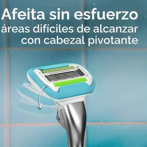 Vista 5 de Gillette Venus Maquinilla de afeitar para mujer, extra suave, incluye 1 mango de afeitar reutilizable + 4 recambios de maquinilla de afeitar de 5