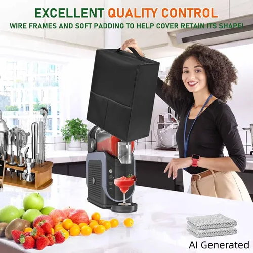 Vista 3 de Cubierta de máquina de granizado, cubierta de polvo de máquina de bebidas congeladas, adecuada para máquina de batidos profesional Ninja