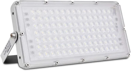 Vista 29 de papasbox Luz de inundación LED de 100 W para exteriores, luces de seguridad para exteriores de 8000 lúmenes, luces LED blancas cálidas de 3000 K