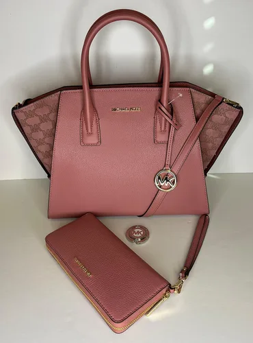 Vista 3 de Michael Kors Avril - Bolso grande con cremallera superior con gancho grande para bolso Continental