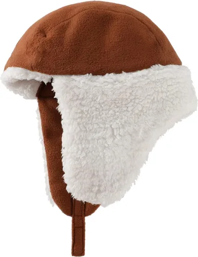 Vista 4 de Home Prefer Sombrero de invierno para niños pequeños con orejeras largas, sombrero de trampero de forro polar cálido