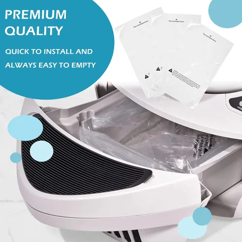 Vista 2 de 120 bolsas para cajones de basura compatibles con todos los modelos de robot, cajas de arena de 9 a 11 galones