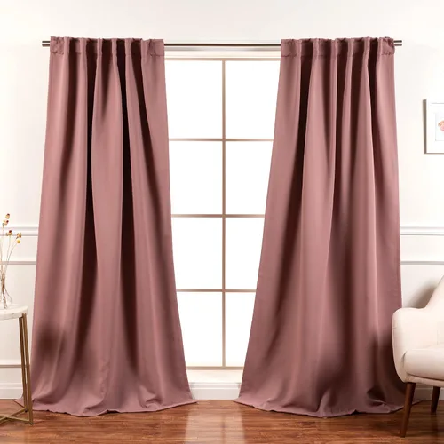 Vista 32 de Best Home Fashion Paneles de cortinas opacas de alta calidad, con aislamiento térmico sólido, cortinas opacas para tratamiento de ventanas