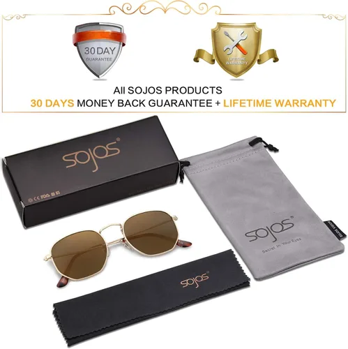 Vista 7 de SOJOS Gafas de sol polarizadas para mujer y hombre