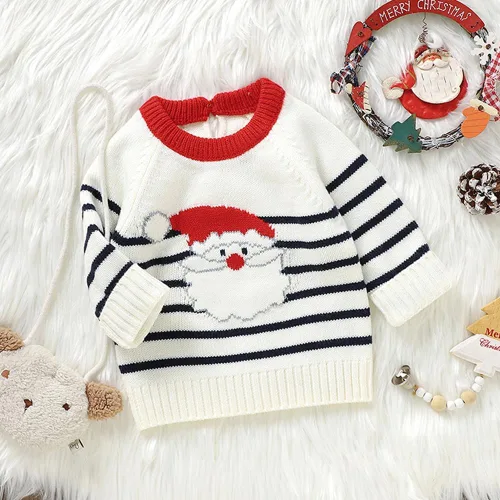 Vista 3 de ACMOLIN Suéter de punto de manga larga para bebé, niña, niño, Navidad, ropa de otoño e invierno