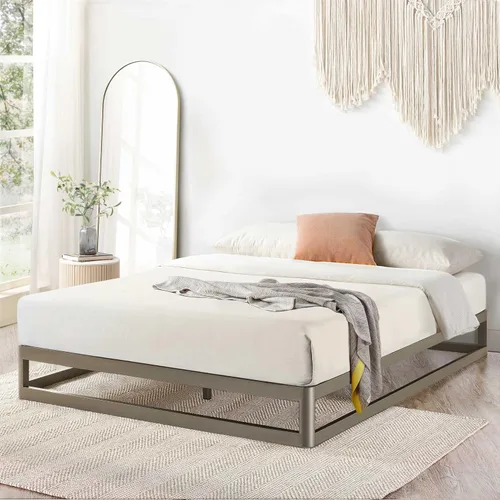 Vista 10 de Somier de cama individual Mellow 9 pulgadas, con base de colchón de láminas de acero resistente Negro