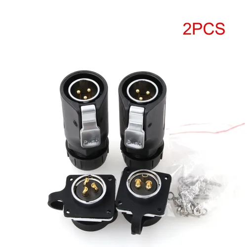 Vista 2 de LP20 - Conector de aviación de 3 pines, conectores de cable impermeables industriales para industrial, energía, automóvil, proyecto de lámpara LED