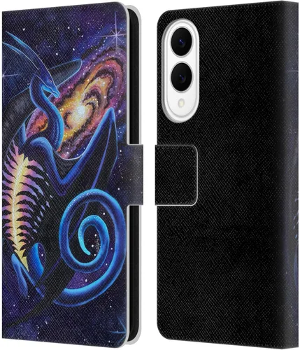 Vista 191 de Head Case Designs Officially Licensed Carla Morrow Galactic Entrancement Dragons Leather Wallet Case Compatible with Samsung Galaxy A07 4G