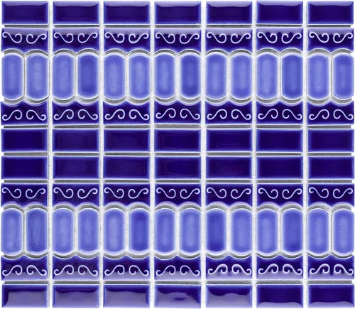 Vista 2 de Merola Tile Módena Azul Cobalto 11-3/8" x 13-1/8" Azulejo de porcelana para piso y pared