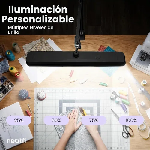 Vista 9 de Neatfi (Nuevo modelo) Lámpara de trabajo LED XL de 2,500 lúmenes con abrazadera, 5 modos de luz, temperatura de color correlacionada 3000-6000K