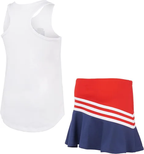 Vista 2 de adidas Conjunto de falda deportiva y sin mangas para niñas Blanco 4-8 Years