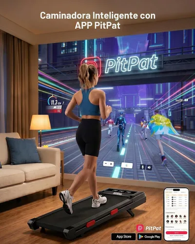 Vista 7 de Superun Walking Pad with 9% Auto Incline, Under Desk Treadmill for Home