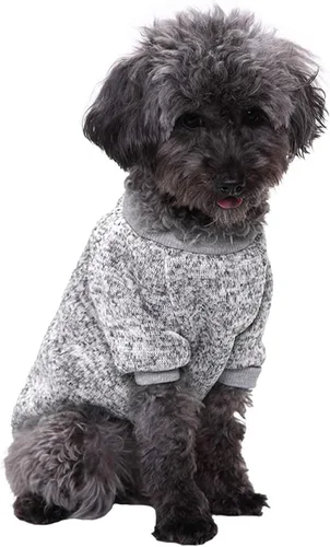 Vista 3 de Jecikelon Ropa para Perros Suéter para Perros Ropa Suave para Cachorros Ropa de Invierno Suéteres para Cachorros Atuendo Cálido para Perros Pequeños