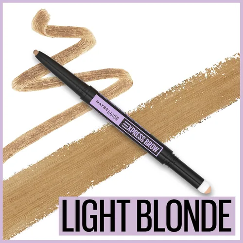Vista 2 de Maybelline Express Brow 2 en 1 lápiz y maquillaje de cejas en polvo, rubio claro, 1 unidad