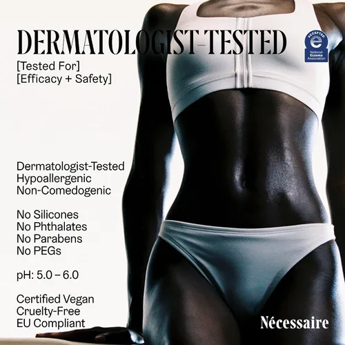 Vista 6 de Nécessaire The Body Cream - Reparación rica de barreras con 5% de niacinamida, 5 ceramidas esenciales + ácido hialurónico. Sin fragancia. No