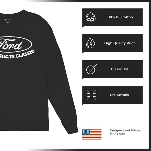 Vista 6 de Ford an American Classic - Camiseta de manga larga con licencia Ford Truck