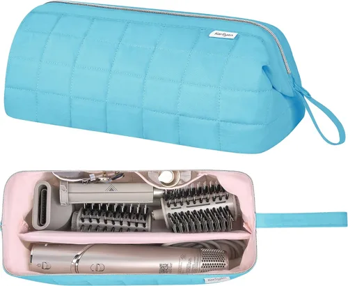 Vista 13 de KarSyon Organizador de Bolsa de Viaje para Herramientas de Cabello para Estuche Dyson Airwrap Soporte Secador de Cabello Shark Flex Style Cepillo