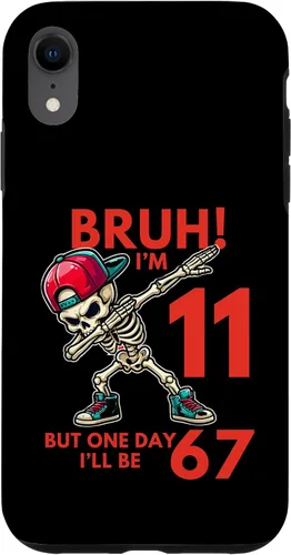 Vista 25 de Bruh I'm 11 But One-Day I'll Be 67 Retro 11th Birthday - Carcasa para iPhone 17