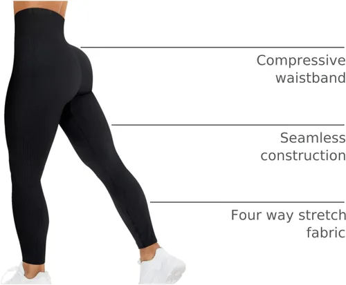 Vista 59 de HIGORUN - Leggings sin costuras para mujer, moldeadores, con diseño gráfico de sonrisas, de cintura alta, para el gimnasio, yoga o hacer ejercicio