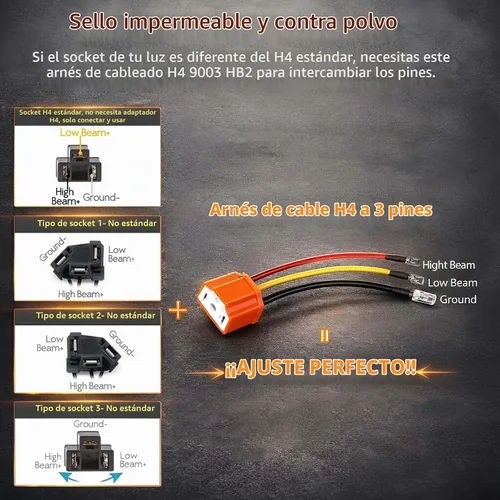 Vista 5 de 4x6 luces LED 4pcs 45W luces LED rectangulares H4651 H4652 H4656 H6545 Compatible con Peterbilt KW Freightliner Chevy Oldsmobile Cutlass