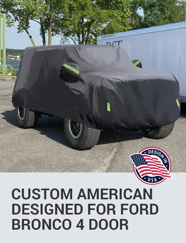 Vista 2 de Proadsy - Funda de automóvil de ajuste personalizado para Ford Bronco 2021 Bloqueo UV impermeable con forro suave que evita fugas y arañazos.