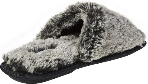 Vista 3 de Laura Ashley Pantuflas de felpa con punta abierta para mujer