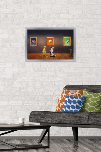 Vista 45 de Trends International Lucia Heffernan Art - Póster de pared de museo del perro, 22.375 x 34 pulgadas, versión enmarcada en negro Versión con marco
