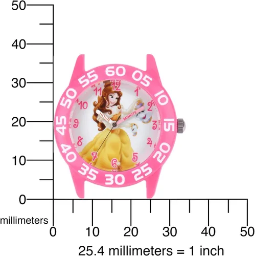 Vista 5 de Disney Princess - Reloj analógico de cuarzo con correa de nailon para niños
