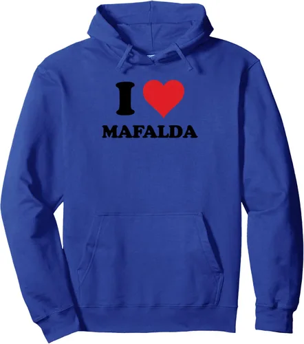 Vista 3 de I Heart Mafalda First Name I Love - Sudadera con capucha personalizada, Azul