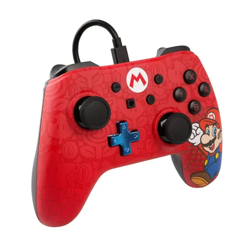 Vista 3 de PowerA Wired Controller for Nintendo Switch - Mario, Gamepad, Game controller, Wired controller, Officially licensed