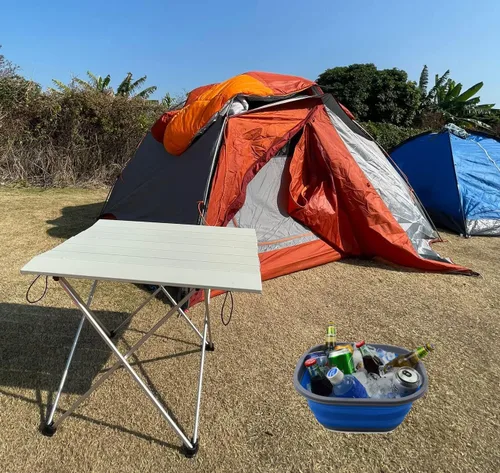Vista 7 de SAMMART Juego de 2 tinas plegables de 10 litros (2.6 galones) - Tina plegable para platos - Lavabo portátil - Tina de plástico que ahorra espacio